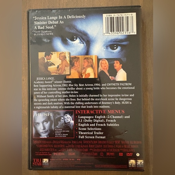 Hush DVD with Jessica Lange - Picture 2 of 2